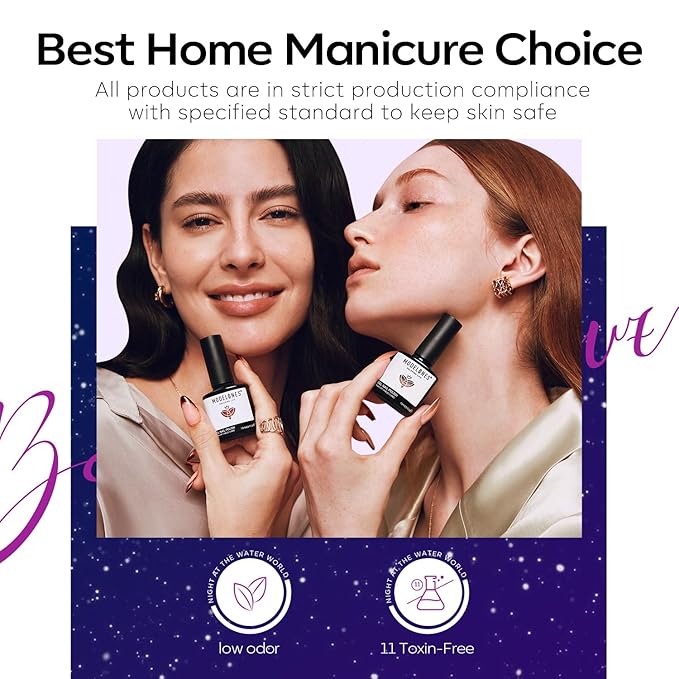 modelones Cat Eye Gel Nail Polish 6 Colors Winter Black Blue Purple Glitter Gel Nail Polish Dark Blue Chameleon Sparkle Shimmer Polish with Magnet Soak Off Led Nail Art DIY Salon Gifts For Women