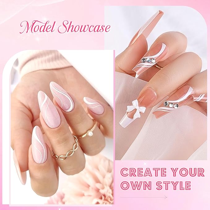 5PCS Nail Art Liner Brushes and 5PCS Acrylic Nail Brushes Set for Gel Polish Painting Art Design, Thin Long Lines, 3D Carving, Nail Extensions and Acrylic Powder Application