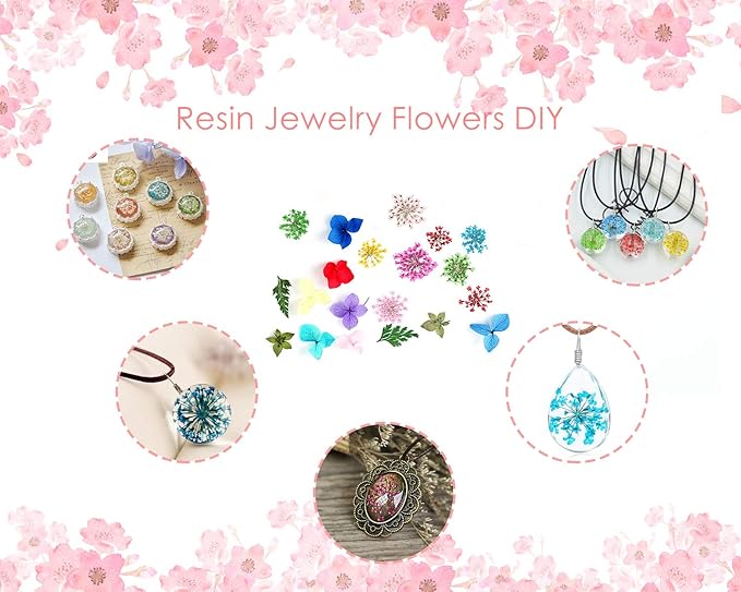Dried Flowers for Resin Nail Art 3D Small Tiny Real Natural Mini Pressed Dry Flowers for Nails DIY Crafting Decoration Supplies (2 Boxes, 180 Pcs, 37 Colors)
