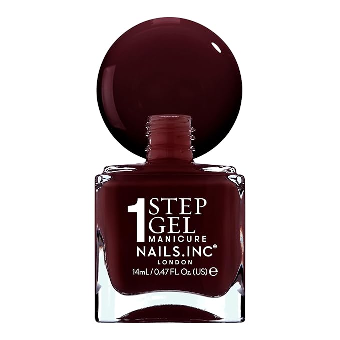 Nails Inc It's Topless Gel-Like Nail Polish, 4-in-1 Base Coat, Treatment, Color, Top Coat, Long Lasting, Strong, Chip Free Nails, Glossy Salon Quality Manicure, Air Dry Nail Polish, Billie, 0.47 Fl Oz