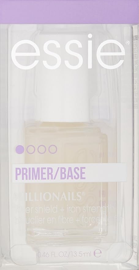 essie Base Coat Nail Polish, Millionails Nail Treatment, Fiber Shield + Iron Strength, 0.46 Fl. Oz.