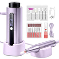 SAVILAND 45000RPM Nail Drill: 30s Stable & Fast Removal of Hard Thick Nails Electric Nail File Long Battery Life Nail Filer Electric Smart and Portable for Acrylic Nails Dip Nails Home DIY