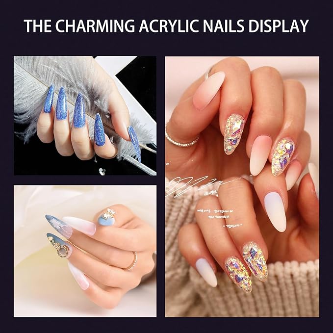 Acrylic Nail Art Brush - Size 10, Pure Kolinsky Hair Oval Nail Brush for Acrylic Application, Professional Nail Extension Manicure Tool Striping Pen for DIY Salon