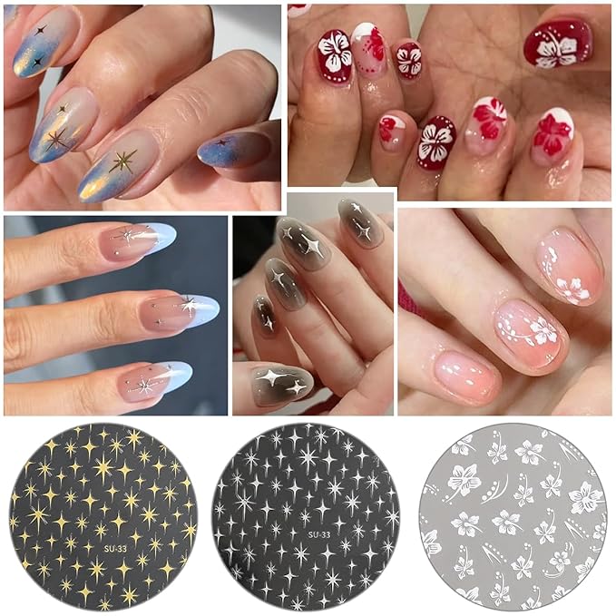 Gel Nail Polish Set With UV Light, 20 Pcs Nude Pink Blue Black White Gel Nail Polish Kit With Base Gels Top Coat and Nails Art Stickers Soak Off Sparkle Glitter Polishes Home Manicure