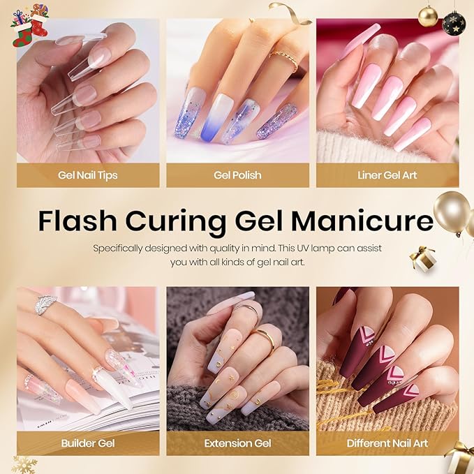 Beetles Mini Uv Light for Gel Nails Flash Curing Innovative with Smart Sensor for Easy and Fast Extension System, Portable Manicure Uv Led Light for Gel Nail Polish Diy