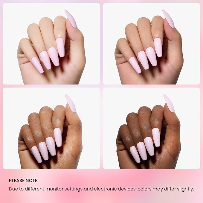 Beetles Pink Gel Polish - Barely Pink 15ML/0.51Fl Oz, Light Pink Gel Nail Polish, Soak Off UV LED Lamp Nail Art, Long-Lasting Manicure Salon DIY Home Easter Spring Nails - Gifts for Her