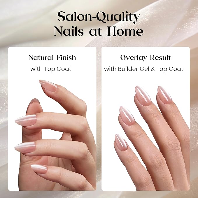 Beetles Motion Glow Nail Tips, Cat Eye Short Almond Nail Tips Set, Full Cover Fake Nail Tips Soft Nail Gel Extensions for Nail Art, 160PCS 16 Sizes, Salon Quality Look DIY Manicure Mist Glow