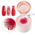Cushion Gradient Painting Gel, Ombre Nails Aura Nails Full Coverage Precise Control of Each Dip Matte Effect Non-Wip Long Lasting French Manicure Soak Off UV LED DIY Nail Art (04)
