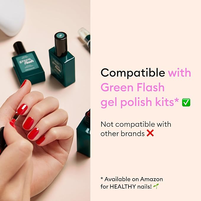 Manucurist Green Flash LED Tweed Grey Gel Nail Polish - Vegan, 12-Free, Plant-Based Gel Polish - Strengthens and Protects the Nail - Made in France - 0.5 fl oz