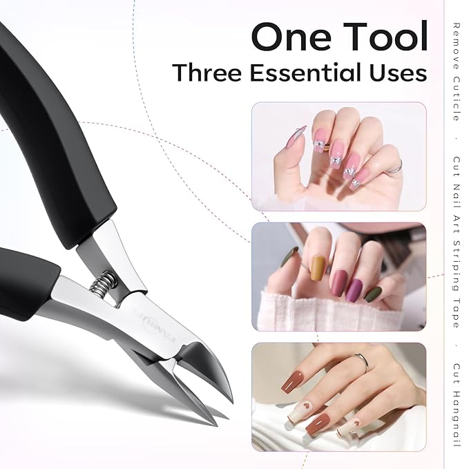 FAMILIFE Toe Nail Clippers for Thick Toenails, Professional Stainless Steel Ingrown Toenail Clippers, Sharp Durable Blades Pedicure Tools with Non-Slip Plastic Handle for Salon & Home Use
