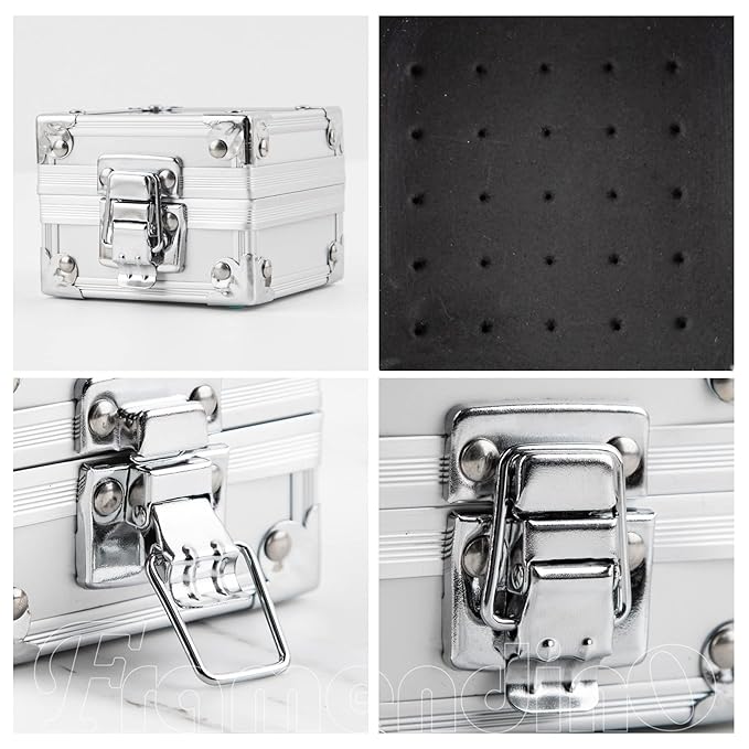 Framendino, Nail Drill Bits Holder Container Stand Manicure Tools Polishing Heads Storage Box