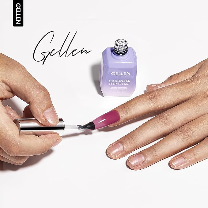 GELLEN No Wipe Gel Top Coat, 18ml Tempered Scratch Resistant Clear Nail Polish Finish, Soak Off UV Lamp Top Gel, High Gloss Shiny & Long Lasting Top Coat for Starter Nail Salon Art DIY Manicure