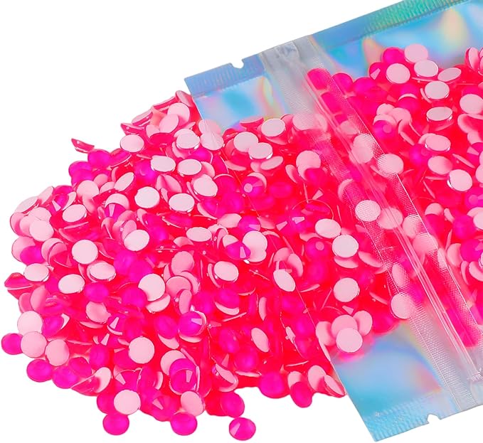 Genie Crystal ss30 Neon Hot Pink Flatback Rhinestones 576 Pcs, 10 Gross 4.8 mm Brilliant Luminous Glass Rhinestone for Tumbler Cup, DIY Crafts, Home Decor, Costumes Dancewear