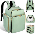 Nail Polish Organizer Backpack Holds 126 Bottles& Nail Lamp, Extra Large Nail Kit Supplies Organizer Bag with 3 Removable Cases, Portable Nail Organizers and Storage for Travel (Green)