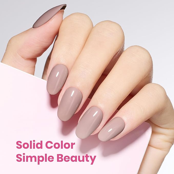 Beetles Nude Pink Gel Polish - Chestnu Serenade 15ML/0.51Fl Oz, Hema Free Pink Nude Gel Polish, Same Color Same Bottle, Soak Off UV LED Lamp Spring Summer Nails Art, Manicure Salon DIY French Nails