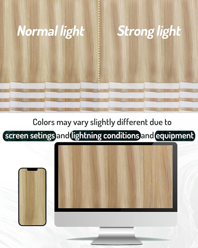 RUNATURE Tape in Extensions 24 Inch Blonde Tape in Hair Extensions Human Hair Ash Blonde Highlight Platinum Blonde Seamless Tape ins Human Hair Extensions Long Straight Hair Add Length 50g 20pcs