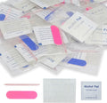 Disposable Manicure Kits 4-Piece, Nail File 100/180 Grit, Crystal Stick, Jelly Double Sided Nail Adhesives, Nail Polish Remover Pads, Nail Tool Kits Suitable for Press on Nail & Home Nail Art 20sets