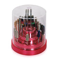PANA Round Cake Tier Nail Drill Bit Holder Display Organizer Case - Dustproof Carbide Bit Storage Container Box For Manicure Tools Nail Salon - 48 Holes Rose Gold (Drill Bits Not Included)