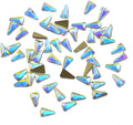 AD Beads Top Czech AB Crystal Flatback Rhinestone Nail Art Decoration Multi Shape (S08 Triangle 3x5mm, 50 Pcs)
