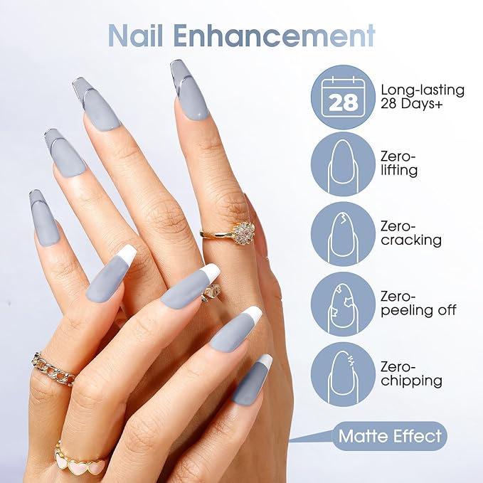 ROSALIND 2PCS Top Coat Gel Nail Polish Set, 11ml Glitter and Matte Gel Top Coat,Glitter Gel Polish Glossy Sparkle Finish Long Lasting Soak Off Pearlescent Shimmer Manicure Nail Art for Women