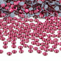 Bymitel Hotfix Crystal Rhinestones Round Gems Iron on DIY Jewelry Making Flat Back for Crafts, Fuchsia, 4.8mm(SS20/1440pcs)