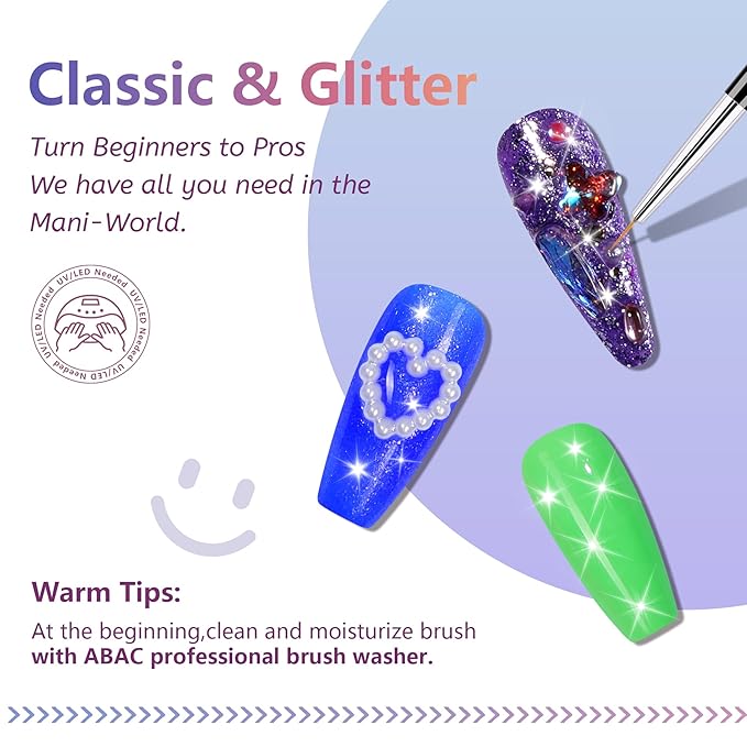 ABAC Solid Gel Polish for Ombre Nails,24 Color Set of Deep Shades,Patting Gel for Blooming Aura & Gradient Nail Art,No Wipe DIY Painting kit