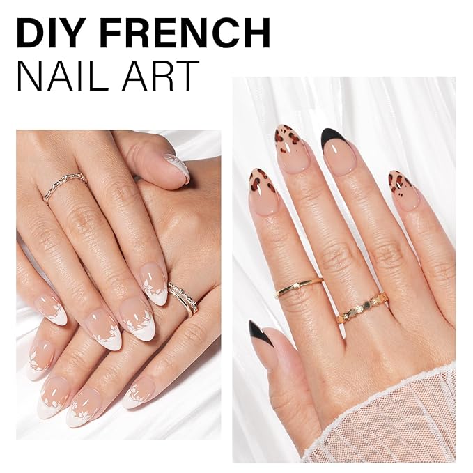 AILLSA RealFit Nude Tone Mixed Color Press On Nails Short Almond - 4 in 1 False Nail Tips Set Long Lasting Nail Extensions For Nail Art DIY 150 PCS