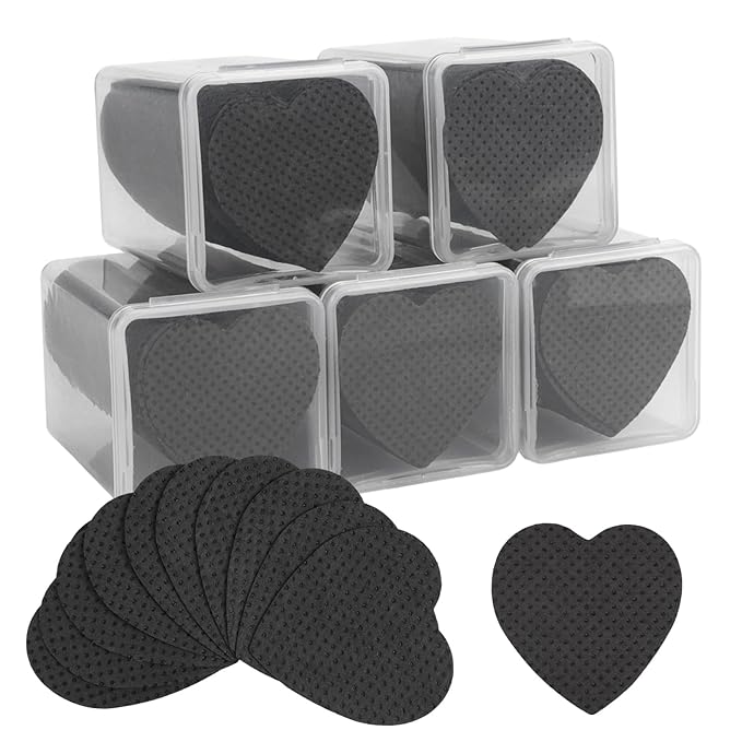1000 PCS Lint Free Nail Wipes, Heart Shape Lash Glue Wipes, Nail Polish Remover Wipes for Gel Nail Polish Remover, Absorbable Eyelash Extension Glue Cleaning Wipe, Nail Care Tools(Black)