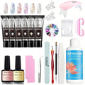 Shiny Nail Extension Gel,Poly Gel 6-Colors Set,New Upgrade Shiny Style Multiple Extension Poly GeL Nail Combinations Shine Your Life