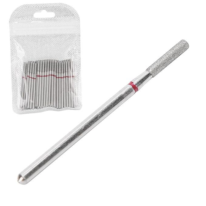 50Pcs Cuticle Bit, Carborundum Flat Head Nail Polishing Grinding Head, Dead Skin Removal Drill Bits for Beginners