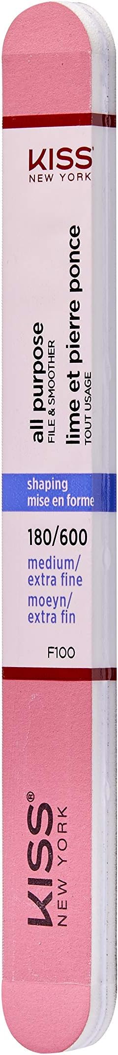Kiss File All Purpose & Smoother 180 Medium / 600 Extra Fine F100N - Pack of 12
