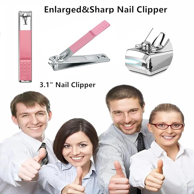 Nail Clippers Set Women Manicure Kit Nail Cuticle Kit with Nail Clippers Nail Cuticle Trimmer Pusher Glass Nail File Nail and Cuticle Care Kit Travel Nail Set Manicure Tools Cuticle Set Gift for Women