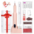 SAVILAND Professional Electric Nail Drill: 20000RPM Cordless Efile Nail Drill Pink Protable Nail File with Base for Nail Grinding & Polishing Gel Acrylic Nails Faster Remover Salon at Home