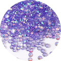 1440 Pcs SS20 5mm AB Flatback Rhinestones for Nails Art Crafts Transparent Glitter Round Gems Crystals DIY Clothes Shoes(Clear Light Purple AB)