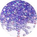 2250 Pcs SS16 4mm AB Flatback Rhinestones for Nails Art Crafts Transparent Glitter Round Gems Crystals DIY Clothes Shoes(Clear Light Purple AB)
