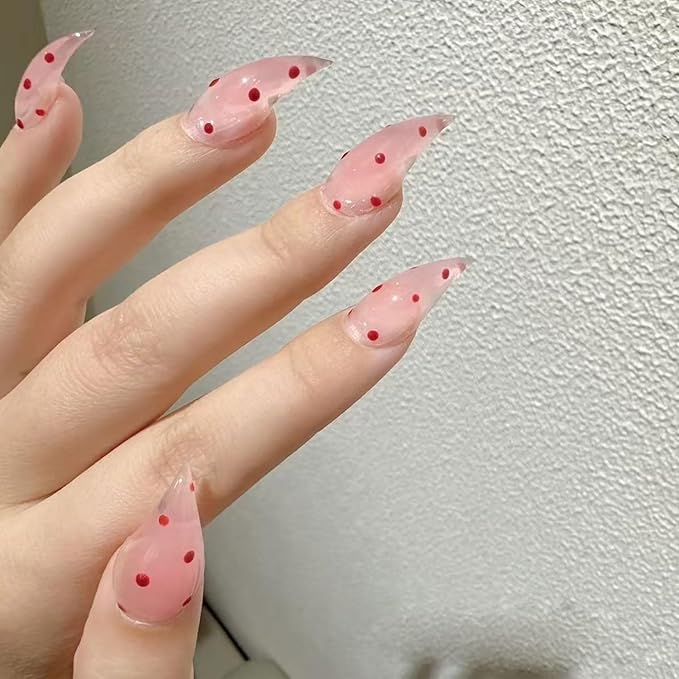 Handmade Press on Nails Curved Medium Eagle Claw False Nails White Nail Press ons Muti-Layer Gel Luxury Dragon Claw Handmade Nail Cute False Nails for Women (Size S)