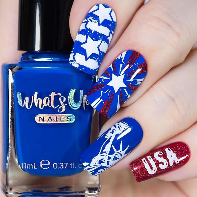 Whats Up Nails - B066 Slice of Americana Stamping Plate for Nail Art Design