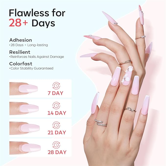 Modelones Acrylic Powder, Upgraded 4.23oz Crystal Clear Nail Acrylic Powder for Nail Art 3D Carving French Nails Extensions, Non-Yellowing, Gifts for Women