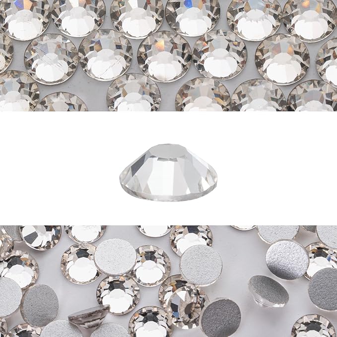 Novani 3000pcs Crystal Clear Rhinestones Flat Back Rhinestone Glass Diamonds Round Gems for Nail Art and Crafting Decorations,SS20,4.6-4.8mm