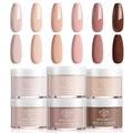 Modelones Acrylic Powder 6 Colors Acrylic Nail Powder Kit Skin Tones Brown Neutral Milky Daily Elegant Nail Acrylic Powder for 3D Acrylic Nail Art Nail Extension No Nail Lamp Needed