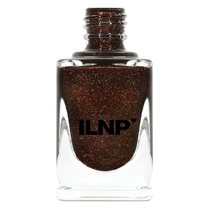 ILNP Overnight Bag - Espresso Brown Holographic Nail Polish