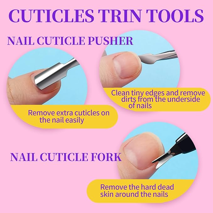 FANDAMEI Nail Buffer Block, 10 PCS Buffers for Nails with Different Grit, Nail Block Buffer, Nail Buffing Block, Buffer Nail File, Cuticle Trimmer, Nail Care Kit, Nail Tools, Manicure Tools, Nail Kit