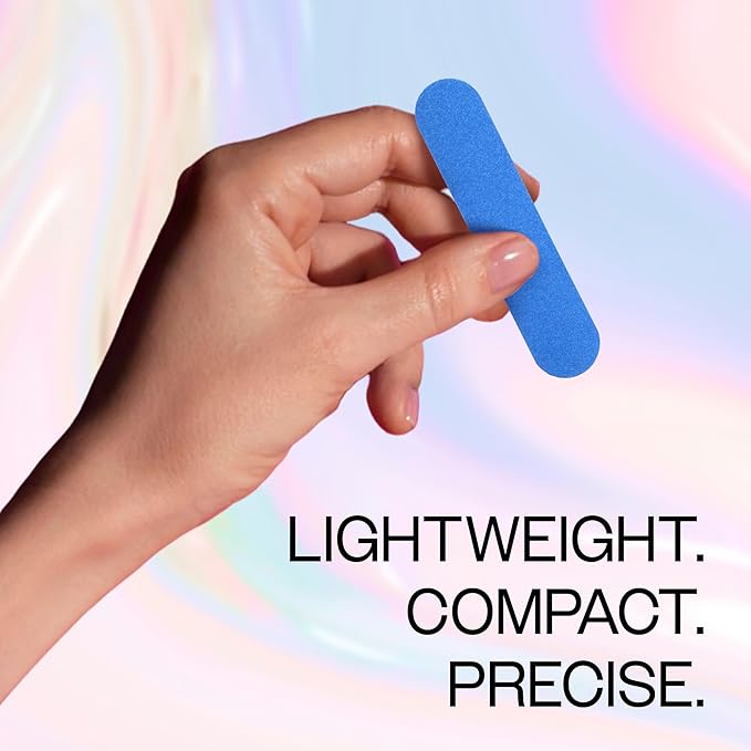 25pcs - PANA Mini Double-Sided Emery Nail File for Manicure, Pedicure, Natural, and Acrylic Nails - Blue/Light Blue (Grit 80/80)