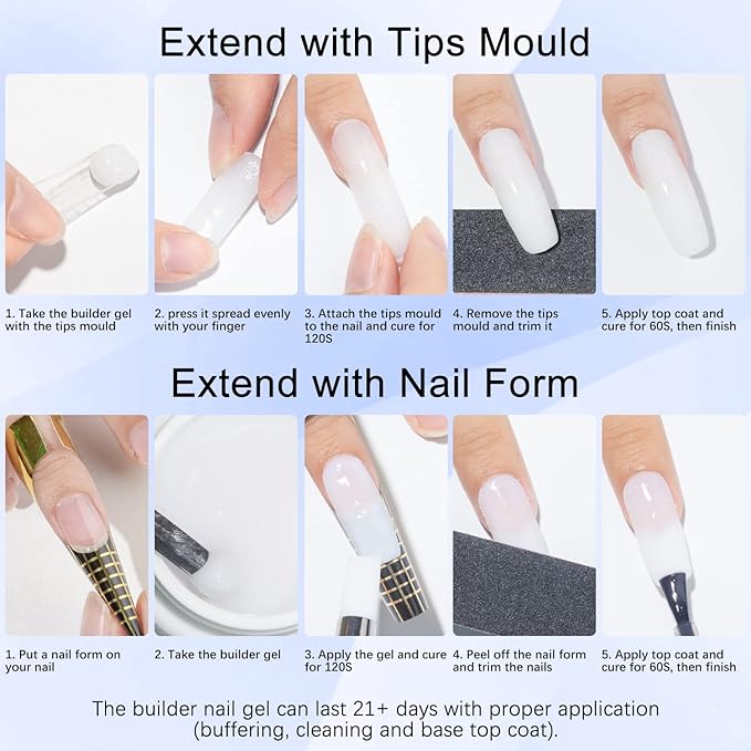 30g White Sculpting Gel for Nail Art Solid Builder Gel 3D Nail Gel Hard Extension Gel for Nails, Non Stick Hand Sculpting Nail Art Design Gel Modeling Salon Nail DIY at Home