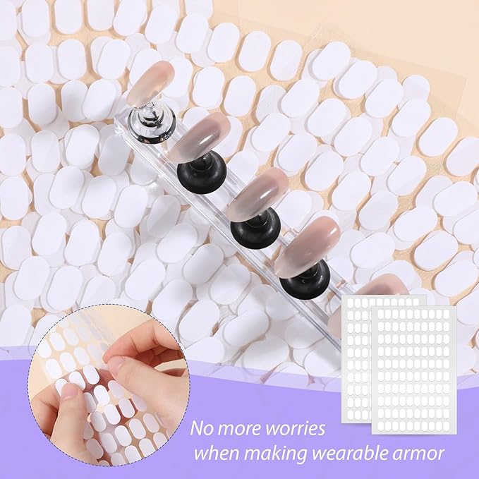1000 PCS Nail Art Double Sided Nail Tape, False Tip Sticky Tabs, Clear Nails Adhesive Tabs, Press on Fingernail Stickers Nails Display Strips, Fingernail Stickers for Press on Stand