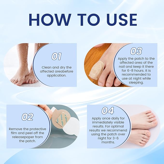 Toenail Fungus Treatment Extra Strength - 21 Pcs Fungal Nail Patches, 8-Hour Firm Adhesion, Nail Repair for Damaged Nails, Overnight Renewal for Men & Women (1 Count (Pack of 21))