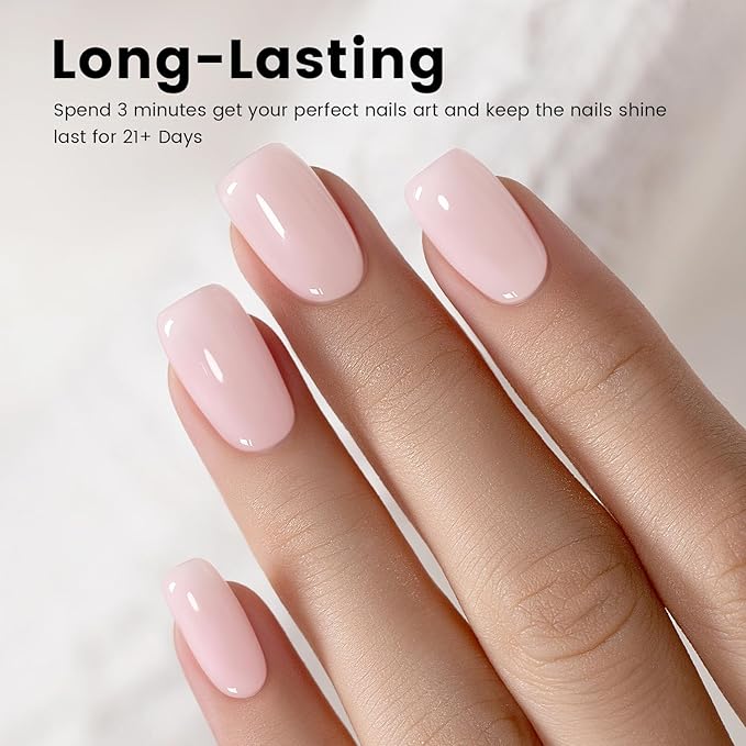 RARJSM Rubber Base Coat Gel Polish Nude Peach White Pink Skin Tone Rubber Base Gel for Nails Natural Color French Manicure Extend Gel Soak Off Curing Requires Single Bottle 15ml Salon Home DIY Use