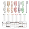 Nicedeco Hema Free Gel Nail Polish Cruelty Free Vegan 6 Colors Cat Eye Gel Polish U V Gel for Nail Art Manicure Salon