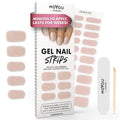 MOYOU LONDON Semi Cured Gel Nail Strips - 20 Pcs. Waterproof Gel Nail Wraps, Cures in Sunlight or UV/LED Lamp, Lasts Up to 2+ Weeks, Stretchable, Easy to Apply & Remove, Vegan & Cruelty-Free