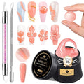 Solid Builder Gel for Nails LEDSUUEI - Nude 3D Nail Gel Sculpting Non-Sticky Hand Carving Glue Extension for Manicure Salon Home Decoration DIY 20g